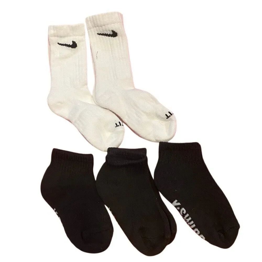 Nike 2 pair white and 3 pair of K- Swiss socks